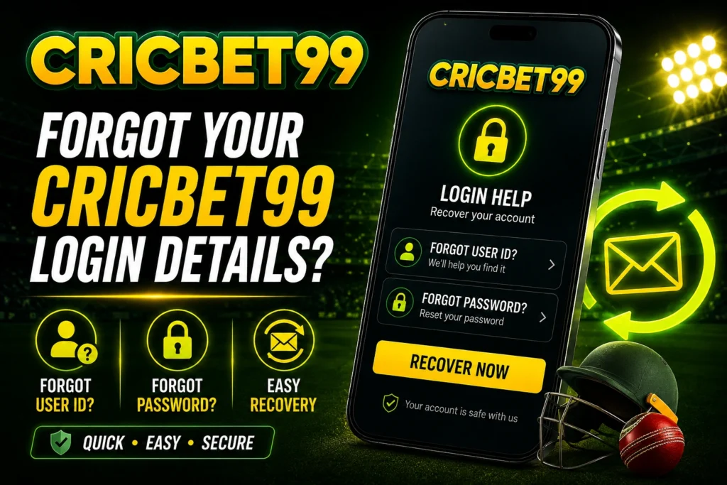 Forgot Your Cricbet99 Login Details?​