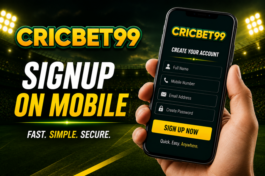 Cricbet99 Signup on Mobile​