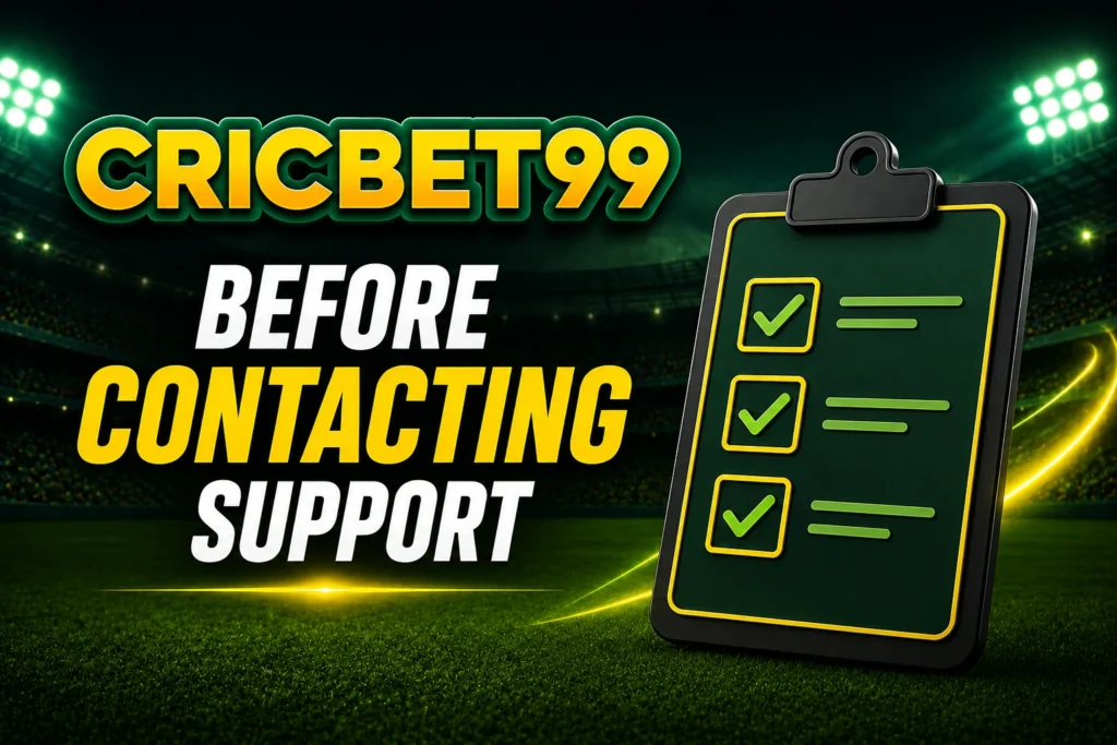 Cricbet99: Before Contacting Support ​