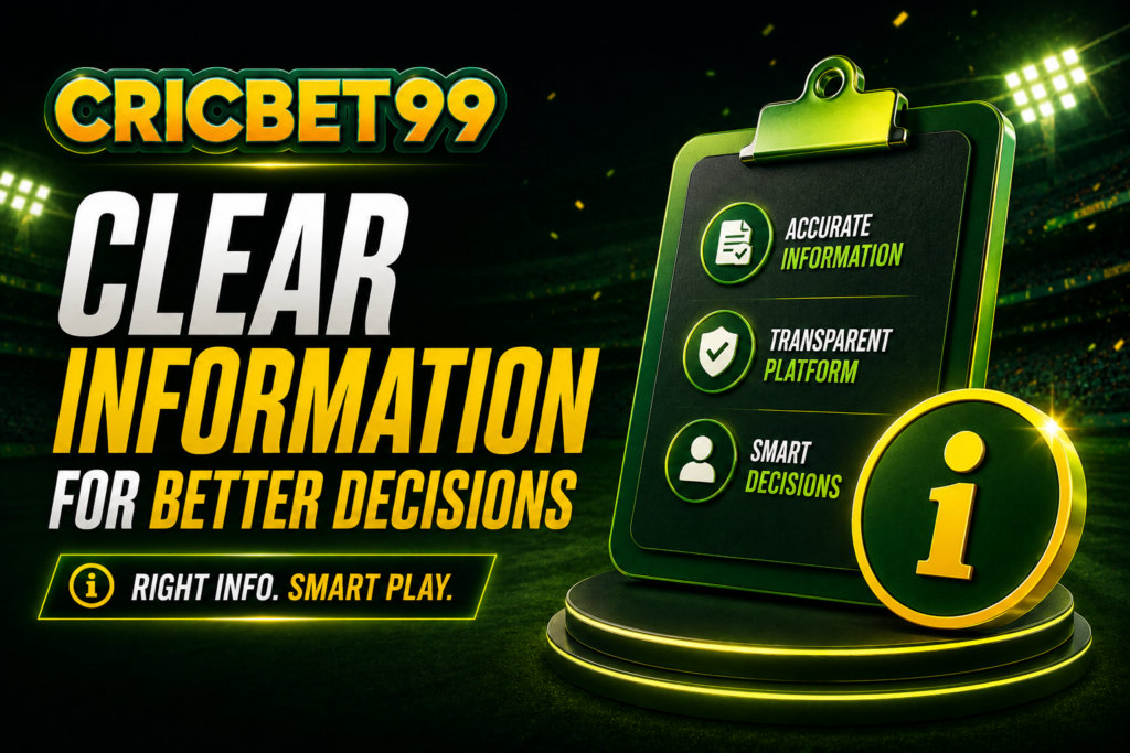 Cricbet99: Clear Information for Better Decisions